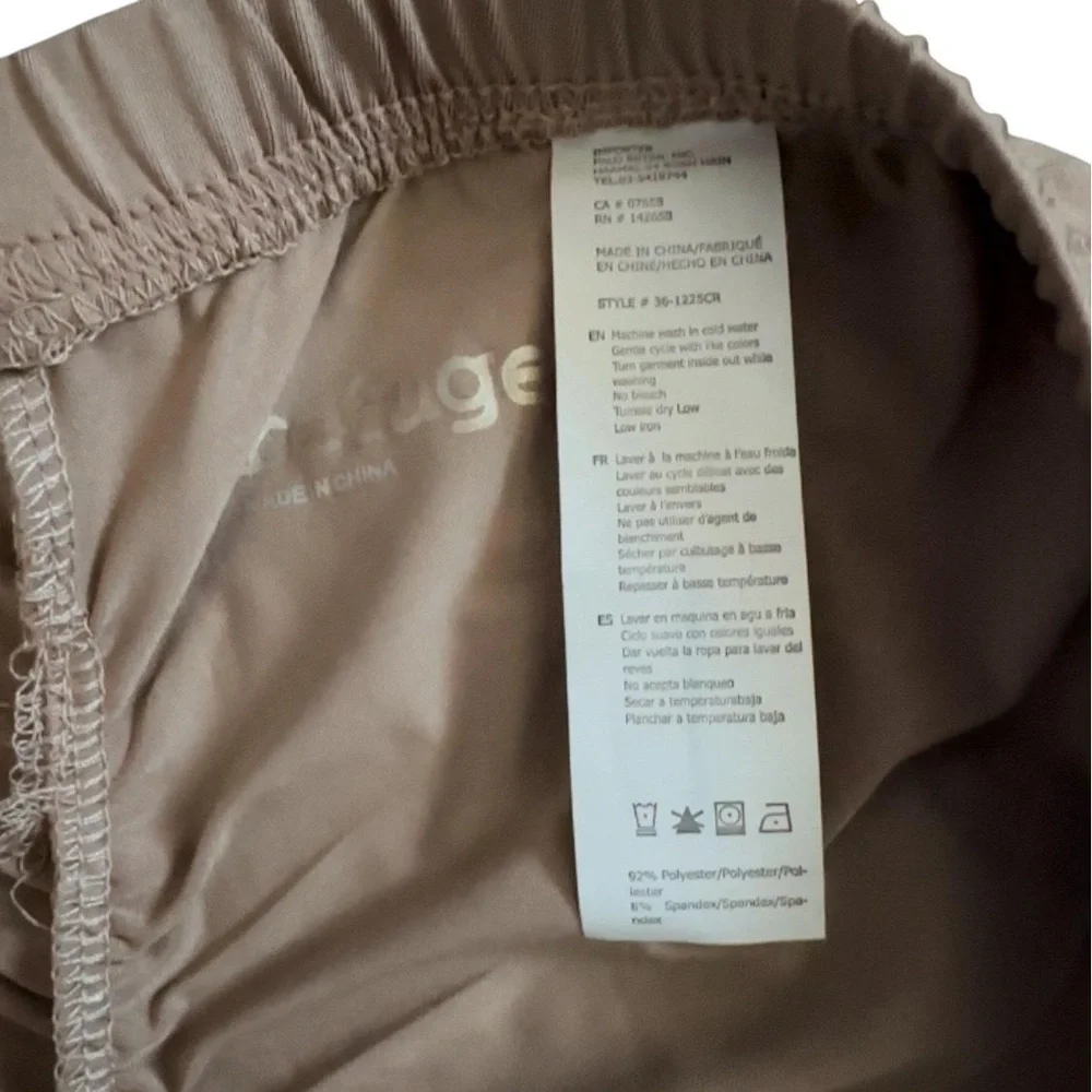 Refuge‎ Womens Beige Cinched Bum High Rise Elastic Lounge Shorts Size L